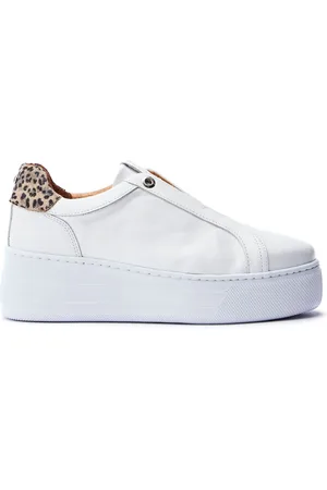 Moda In Pelle Aneeba Elasticated Front Chunky Leather Trainers AU 7 (EU 38)