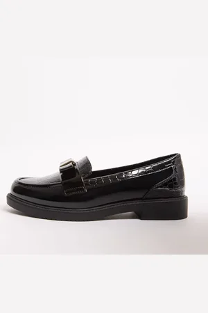 Lipsy London Standard Fit Flat Clean Patent Bow Loafers AU 7 (EU 38)