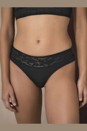 Next Black Thong Ultimate Comfort Lace Trim Knickers AU 10