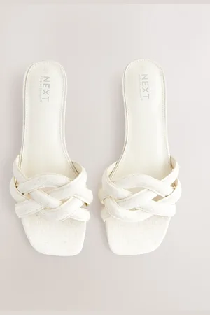 Next Neutral Cream Forever Comfort Woven Strap Mules AU 7.5 (EU 38.5)