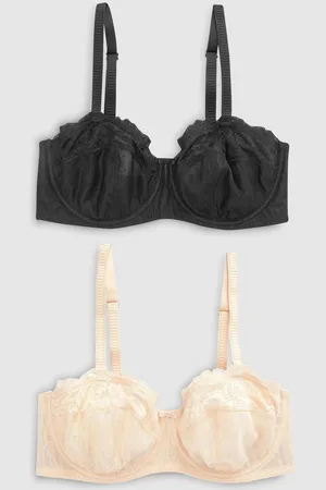 Next Black/Praline Nude DD+ Non Pad Strapless Bras 2 Pack 42 FF