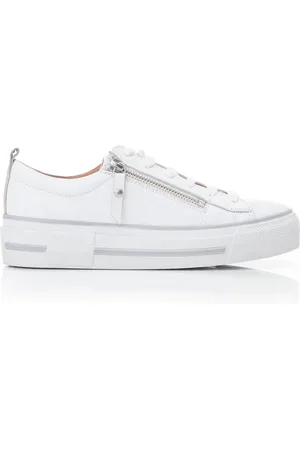 Moda In Pelle FILICIAN CHUNKY LEATHER TRAINER WITH ZIP AND LACE-UP CLOSURE AU 6 (EU 37)