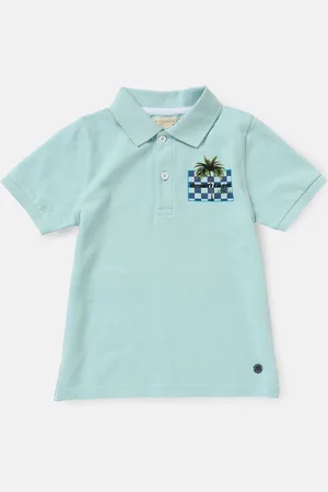 Angel & Rocket Arlo Jersey Pique Back Print 100% Cotton Polo Shirt 5
