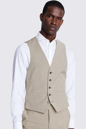 DKNY Slim Fit Natural Waistcoat 34W x 31L (UK 34 R)