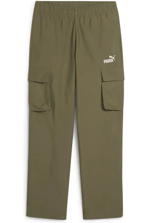 PUMA Green Boys ESS No. 1 Logo Woven Cargo Pants 9