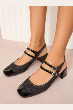 Friends Like These Low Block Heel Toecap Comfort Slingback Double Strap Mary Jane Courts AU 9 (EU 40)