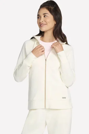 Skechers White Skechluxe Elevate Hooded Jacket S