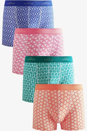 Next Bright Sealife Print Signature Cotton Rich Boxers 4 Pack XS