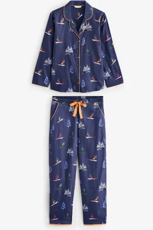 Cyberjammies Blue Alpes Ski Print Pyjama Set AU 14