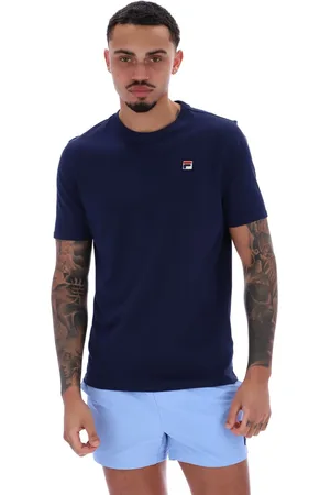 Fila Blue Sunny 2 Essential 100% Cotton T-Shirt With Narrow Collar Rib XL
