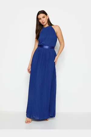 Long Tall Sally Tall Halterneck Pleated Maxi Dress AU 12 Tall