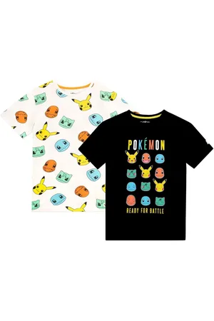 Character Green Pokémon 2 Multipack Short Sleeve 100% Cotton T-Shirt 12