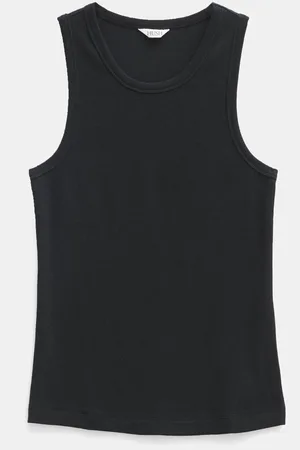 Hush Puppies Black High Neck Ribbed Vest M