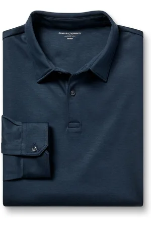 Charles Tyrwhitt 100% Cotton Plain Long Sleeve Jersey Polo Shirt 3XL