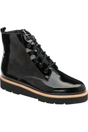 Ravel Black Dark Leather Ankle Boots AU 8 (EU 39)