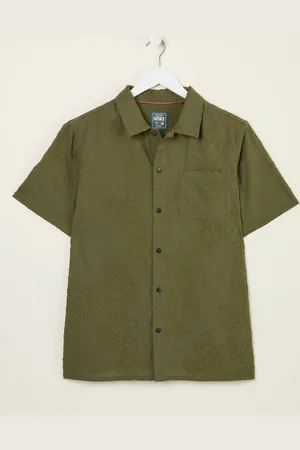 Fat Face FatFace Short Sleeve Swirl Embroidered Shirt medium