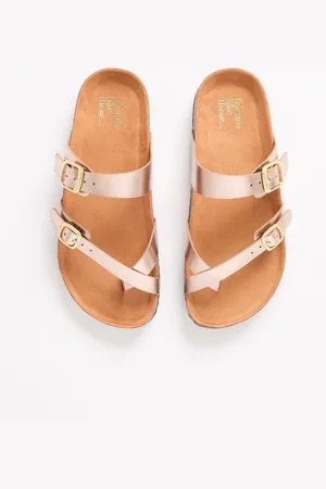 Friends Like These Rose Gold Toe Thong Comfort Footbed Flat Sandals AU 9 (EU 40)