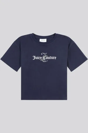 Juicy Couture Blue Girls Diamante & Glitter 100% Cotton JC T-Shirt 7