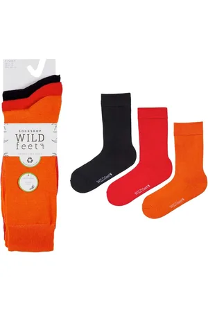 Wild Feet Pink/Orange Bamboo Pop Colour Socks One