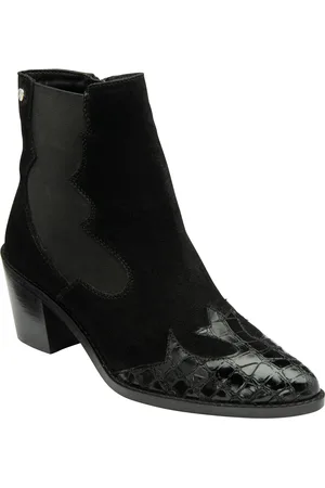 Ravel Black Suede And Patent Ankle Boots AU 7 (EU 38)