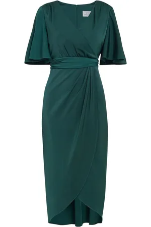 Gina Bacconi Misha V-Neck Midi Dress AU 10
