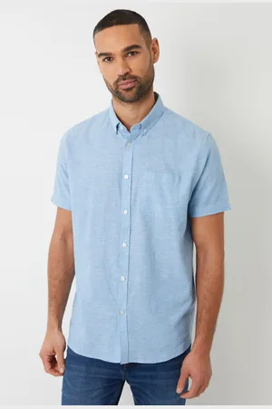 Threadbare Linen Blend Short Sleeve Shirt L