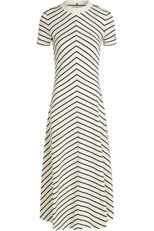Tommy Hilfiger Modern Fit & Flare Midi 100% Cotton Dress M