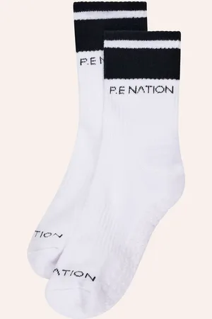 P.E Nation P. E Nation White Homage Socks S-M