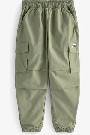 New Balance Green Girls 100% Cotton Premium Cargo Joggers 7