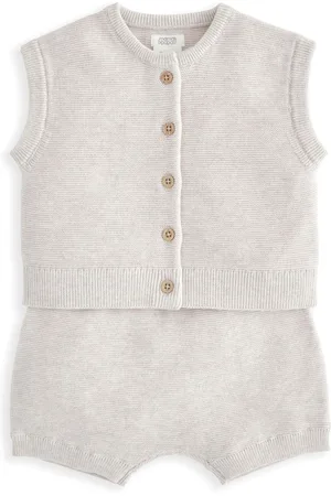 Mamas & Papas 100% Cotton Grey Top & Shorts Set 56cm