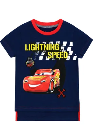 Character Blue 100% Cotton Disney Cars T-Shirt 4