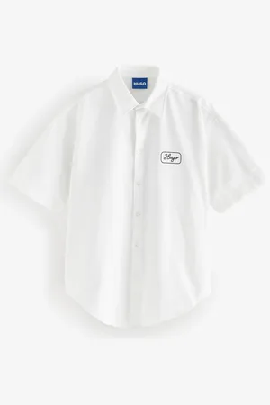 HUGO BOSS Patch Logo Short Sleeve 100% Cotton Shirt S