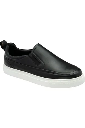Ravel Black Leather Slip-On Trainers AU 9 (EU 41)