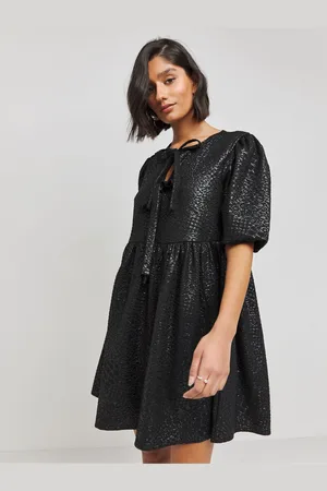 Simply Be Jersey Jacquard Bow Front Dress AU 14