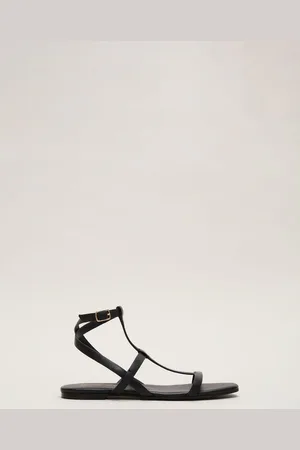 Phase Eight Black Strappy Flat Sandals eu38uk5