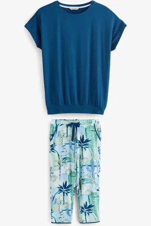 Cyberjammies Blue Slouch Jersey Top and Printed Bottoms Pyjamas Set AU 12