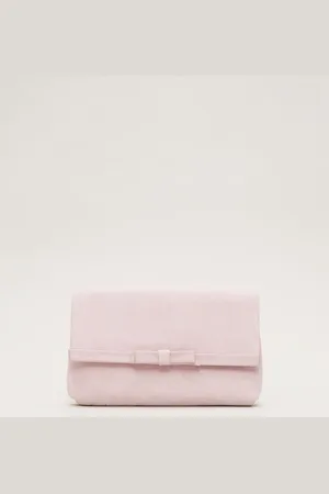 Phase Eight Pink Grosgrain Bow Clutch Bag One