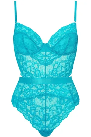 Ann Summers Light Blue Hold Me Tight Lace Body M