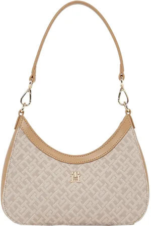 Tommy Hilfiger Brown Jacquard Shoulder Bag One