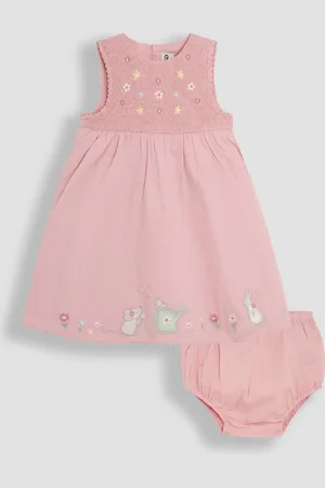 JoJo Maman Bébé Baby Appliqué 100% Cotton Dress 12