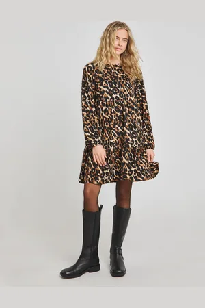 Simply Be Leopard Print Supersoft Tiered Smock Dress AU 10
