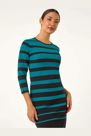 Roman Gradient Stripe Knitted Dress AU 14