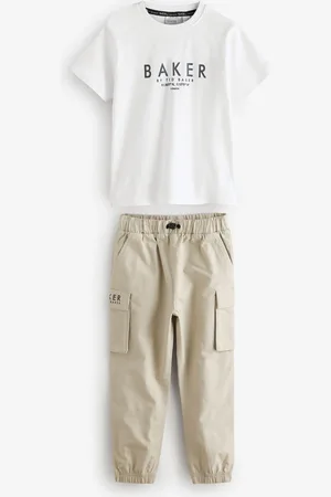 Ted Baker Stone Cargo Trousers And T-Shirt Set 3