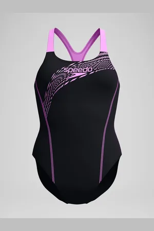 Speedo Black Medley Logo Swimsuit AU 16