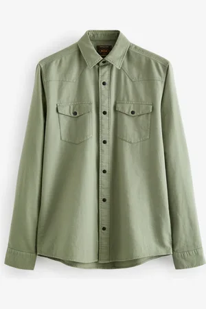 Next Twin Pocket Textured Western Long Sleeve 100% Cotton Shirt XXL
