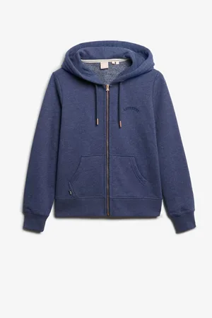 Superdry Blue Essential Logo Zip Hoodie AU 16