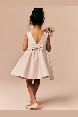 Next Bow Detail Scuba Dress (3-16yrs) 6 Years (116cm)