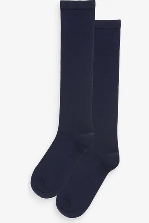 Next Navy Blue Modal Blend Knee High Socks 2 Pack One