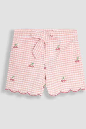 JoJo Maman Bébé Embroidered Scallop Hem 100% Cotton Shorts 3
