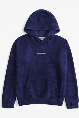 Abercrombie & Fitch Blue Washed Logo Back Print Hoodie 17-18 Yrs